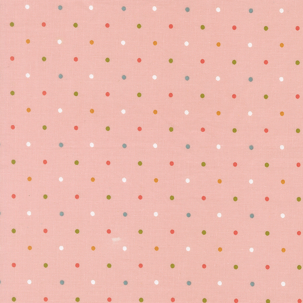 Wild Honey Magic Dot Carnation M523052 by Lella Boutique for Moda Fabrics (sold in 25cm increments)