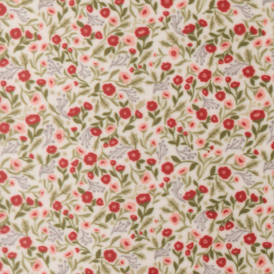Christmas Eve Snow Posies Florals Quilting Cuddle by Lella Boutique for Moda fabrics (Sold in 25cm increments)