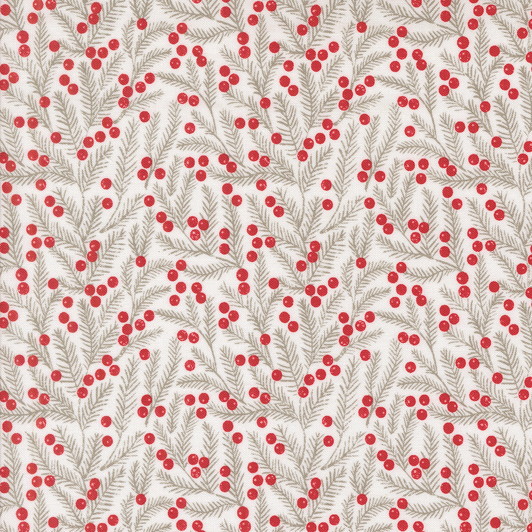 Berry & Pine Pine Needles Snow M524311 by Lella Boutique for Moda Fabrics (Sold in 25cm increments)