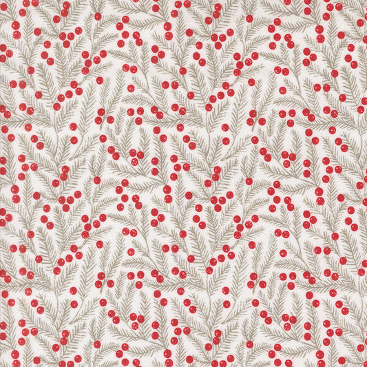 Berry & Pine Pine Needles Snow M524311 by Lella Boutique for Moda Fabrics (Sold in 25cm increments)