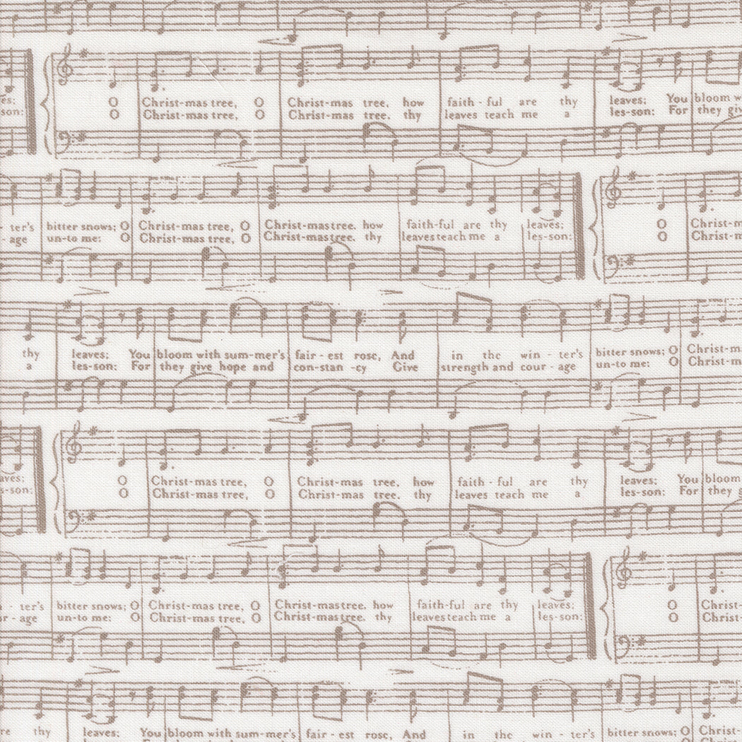 Berry & Pine O Christmas Tree Text Snow M524411 by Lella Boutique for Moda Fabrics (Sold in 25cm increments)