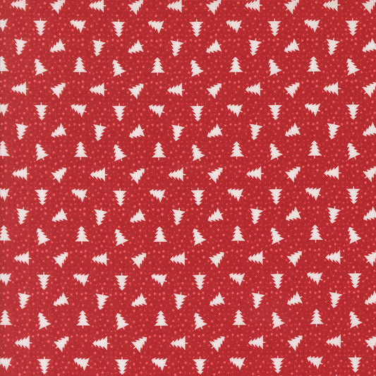 Berry & Pine Little Trees Cranberry M524514 by Lella Boutique for Moda Fabrics (Sold in 25cm increments)