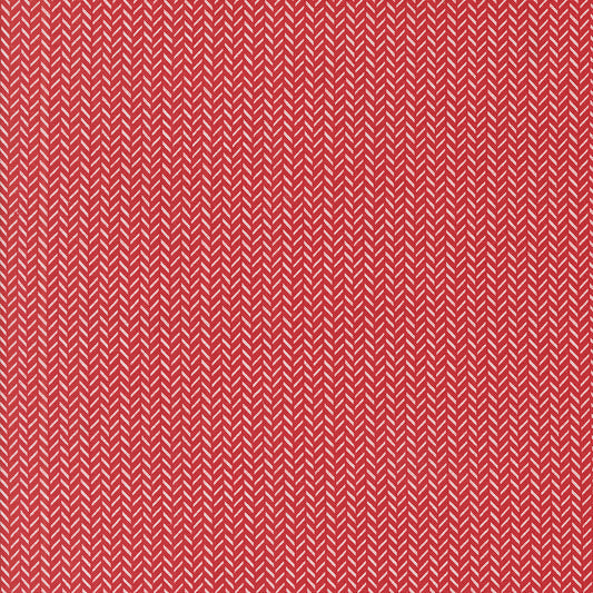 Berry & Pine Yule Herringbone Cranberry M524614 by Lella Boutique for Moda Fabrics (Sold in 25cm increments)