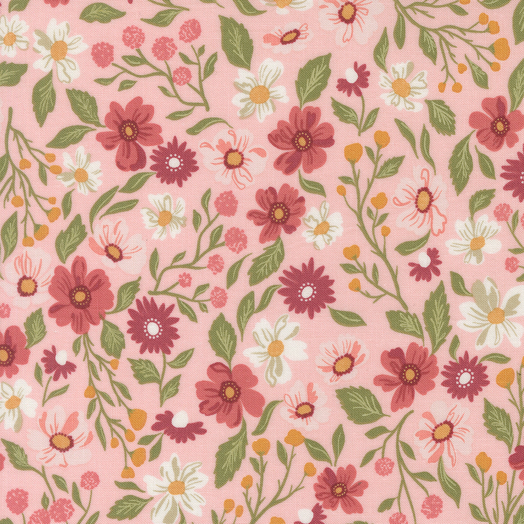 Wild Honey Wildflower Dance Carnation M525012 by Lella Boutique for Moda Fabrics (sold in 25cm increments