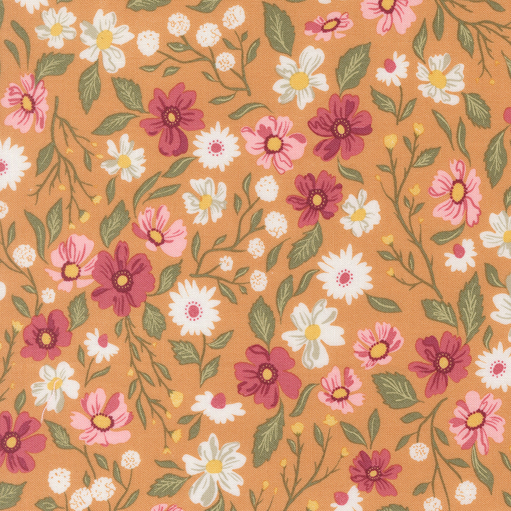 Wild Honey Wildflower Dance Honey M525016 by Lella Boutique for Moda Fabrics (sold in 25cm increments