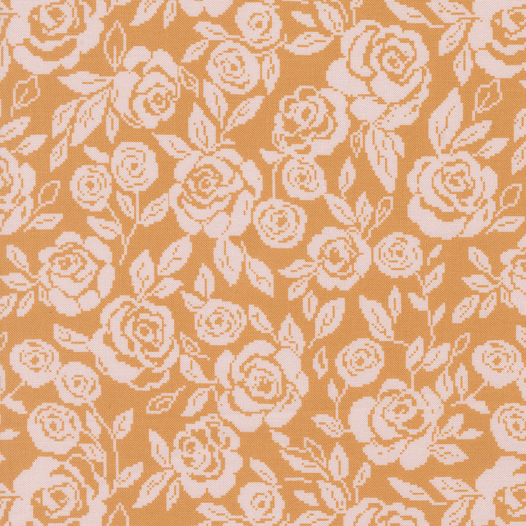 Wild Honey Monofloral Rose Tapestry Honey M525116 by Lella Boutique for Moda Fabrics (sold in 25cm increments)
