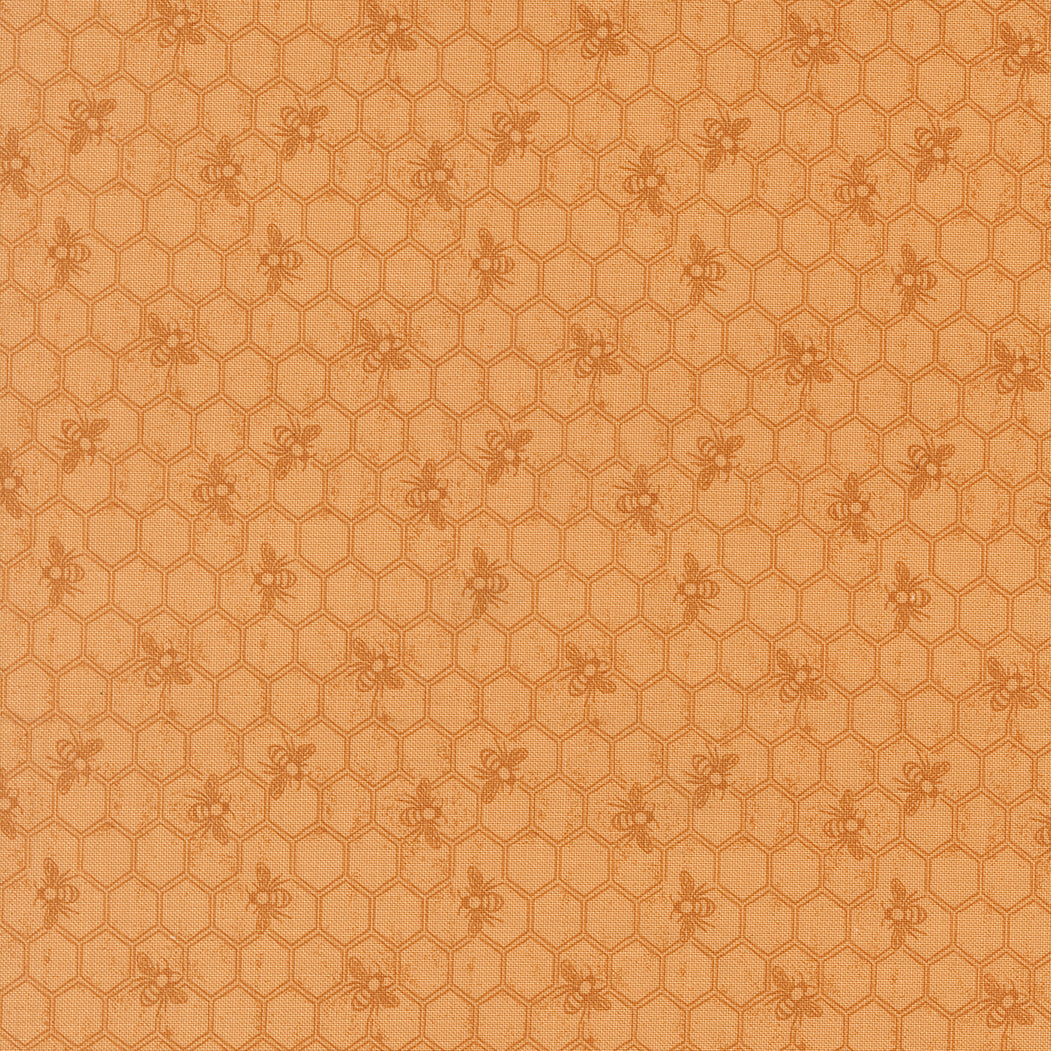 Wild Honey Honeycomb Bees Honey M525316 by Lella Boutique for Moda Fabrics (sold in 25cm increments)