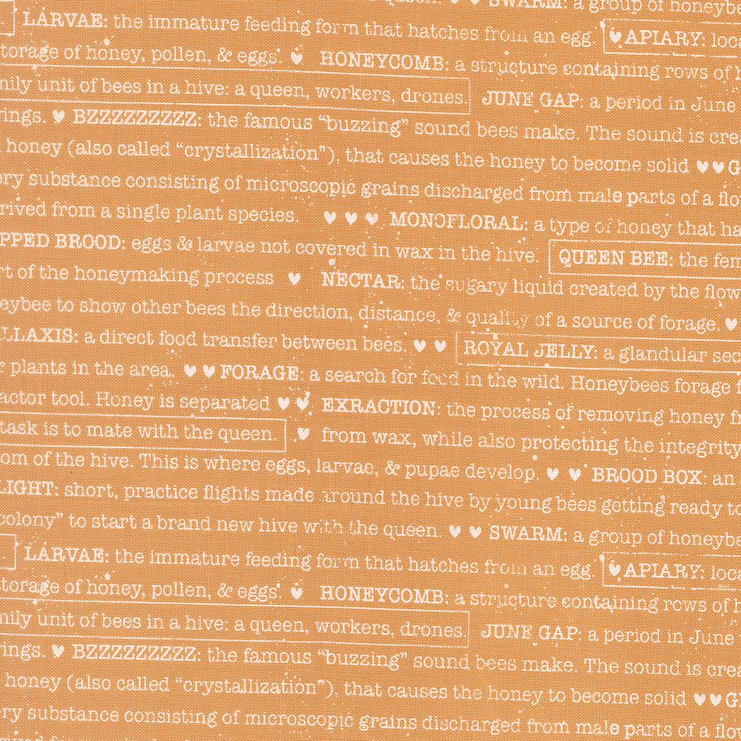 Wild Honey Buzz Words Honey M525416 by Lella Boutique for Moda Fabrics (sold in 25cm increments)