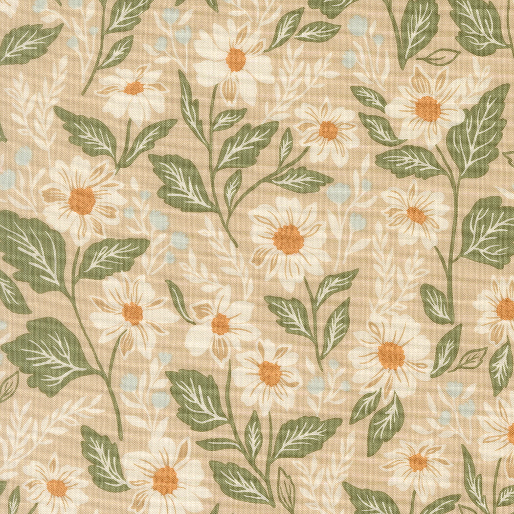 True Love Romance Bloom Oatmeal M526012 by Lella Boutique for Moda Fabrics (sold in 25cm increments)