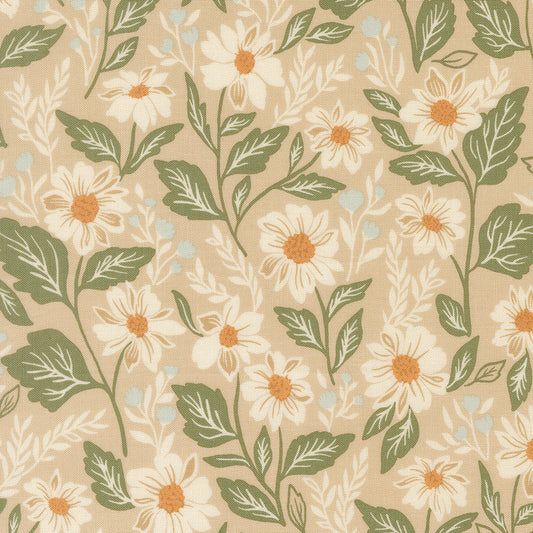 True Love Romance Bloom Oatmeal M526012 by Lella Boutique for Moda Fabrics (sold in 25cm increments)