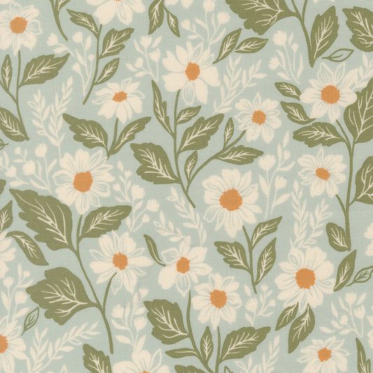 True Love Romance Bloom Robins Egg M526014 by Lella Boutique for Moda Fabrics (sold in 25cm increments)