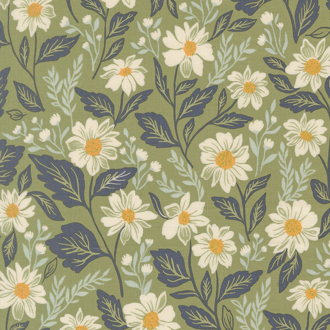 True Love Romance Bloom Fern M526015 by Lella Boutique for Moda Fabrics (sold in 25cm increments)