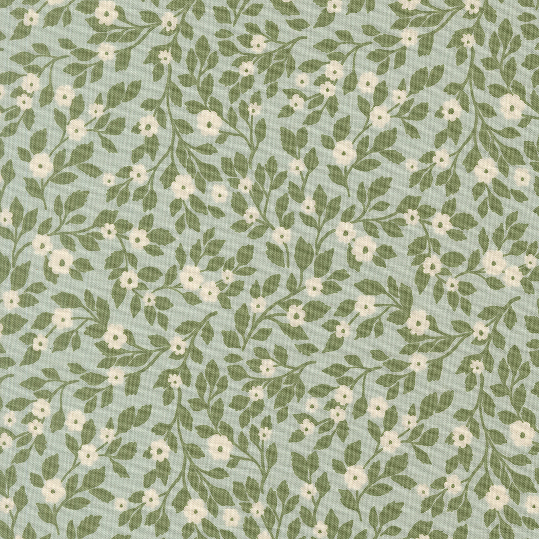 True Love Daydream Posies Robins Egg M526114 by Lella Boutique for Moda Fabrics (sold in 25cm increments)