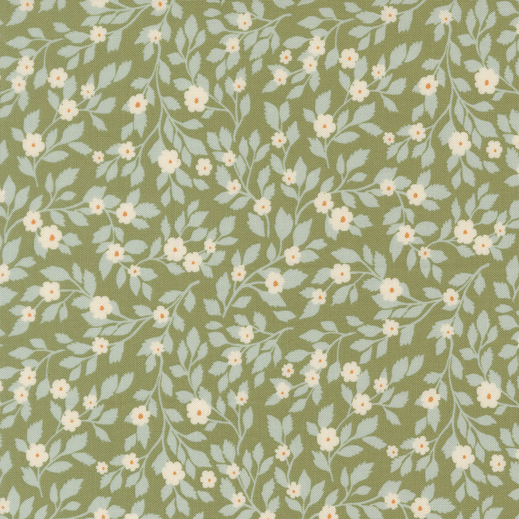 True Love Daydream Posies Fern Robins Egg M526125 by Lella Boutique for Moda Fabrics (sold in 25cm increments)