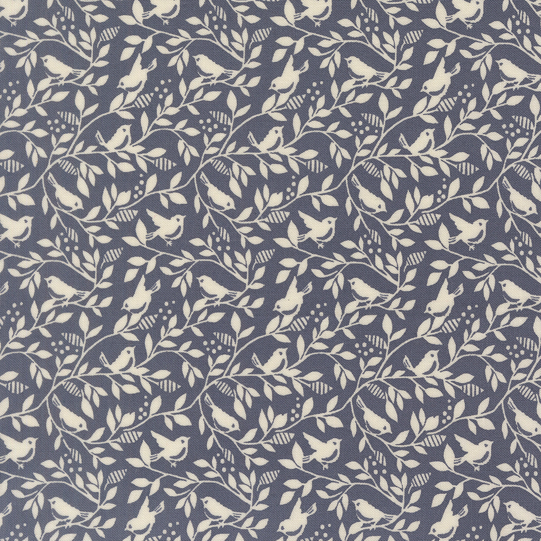 True Love Birds Twilight M526413 by Lella Boutique for Moda Fabrics (sold in 25cm increments)