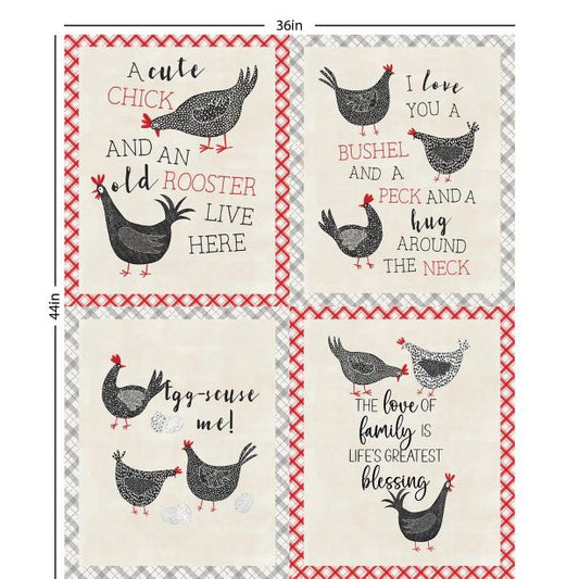 Hen House Panel by Camelot Fabrics