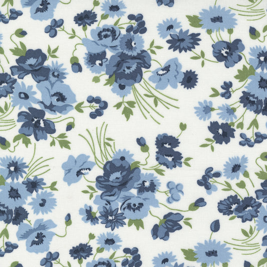 Nantucket Summer Somerset Florals Cream Multi M5526011 by Camille Roskelley for Moda fabrics (Sold in 25cm increments)