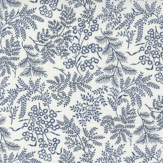 Nantucket Summer Sconset Landscape Nature Cream Navy M5526121 by Camille Roskelley for Moda fabrics (Sold in 25cm increments)