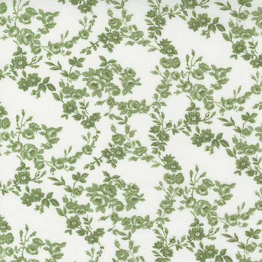 Nantucket Surfside Small Floral Cream Grass M5526326 by Camille Roskelley for Moda fabrics (Sold in 25cm increments)
