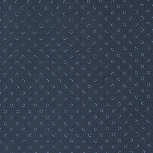 Nantucket Summer Smitten Dot Navy M5526412 by Camille Roskelley for Moda fabrics (Sold in 25cm increments)