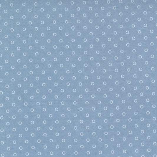 Nantucket Summer Smitten Dot Light Blue M5526414 by Camille Roskelley for Moda fabrics (Sold in 25cm increments)