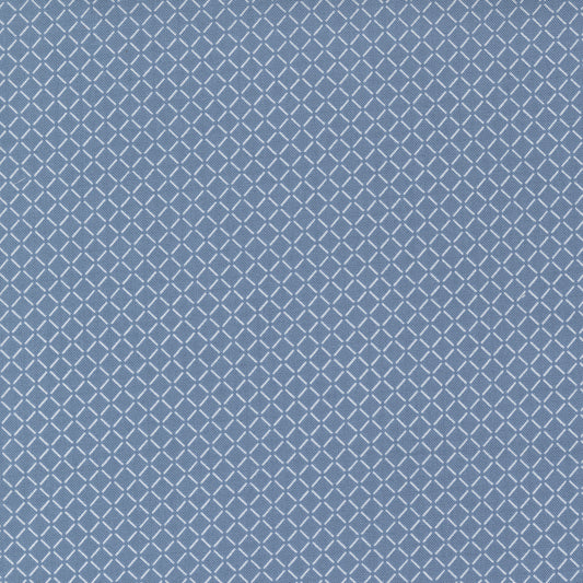 Nantucket Summer Sail Check Lake M5526515 by Camille Roskelley for Moda fabrics (Sold in 25cm increments)
