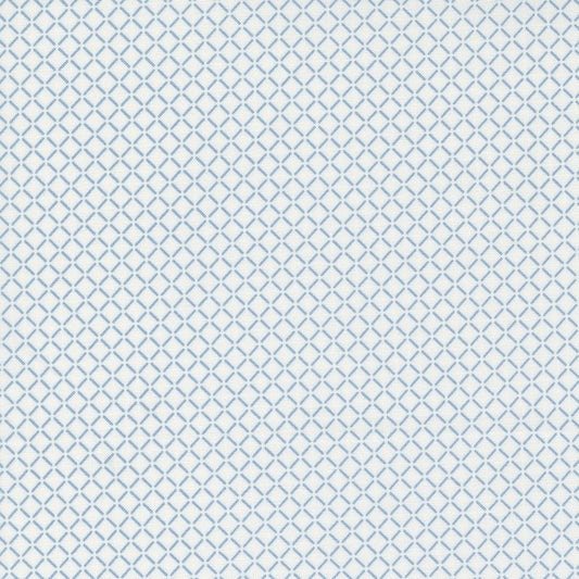 Nantucket Summer Sail Check Cream Blue M5526524 by Camille Roskelley for Moda fabrics (Sold in 25cm increments)