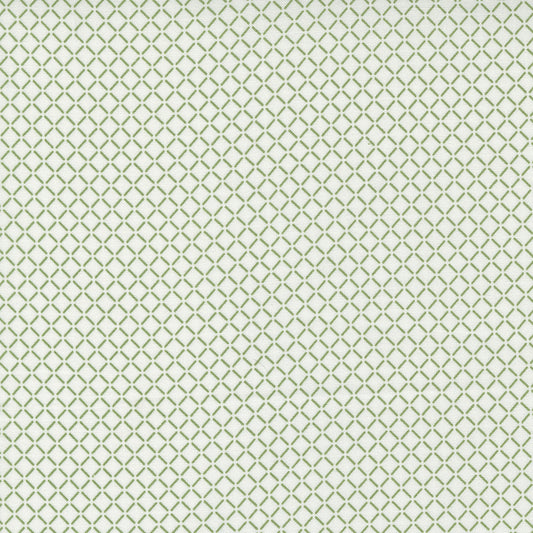 Nantucket Summer Sail Check Cream Grass M5526526 by Camille Roskelley for Moda fabrics (Sold in 25cm increments)