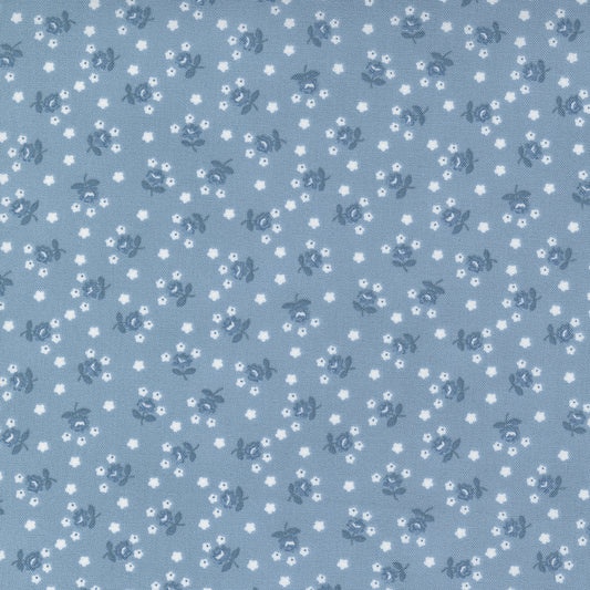 Nantucket Summer Fairground Floral Light Blue M5526624 by Camille Roskelley for Moda fabrics (Sold in 25cm increments)