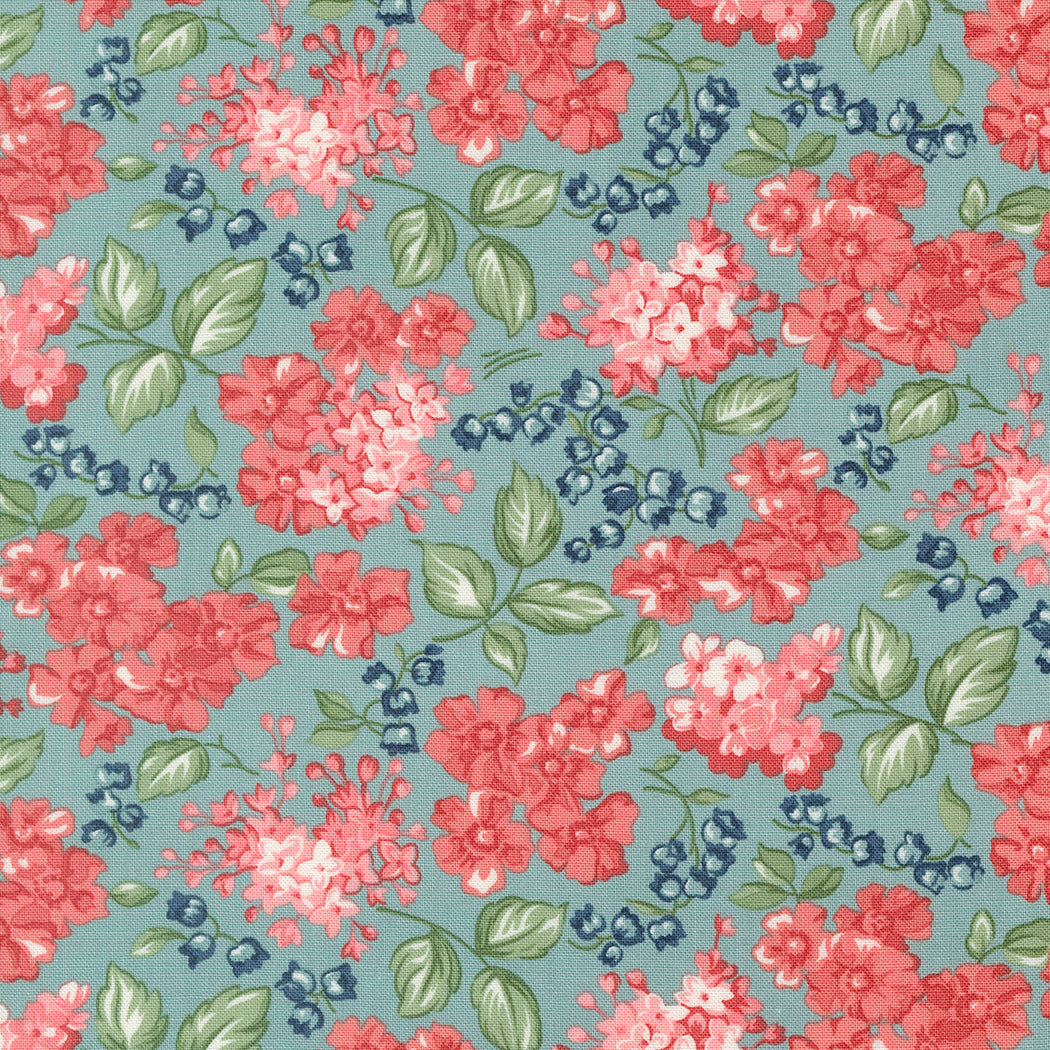 Rosemary Cottage Sky Blooms Floral M5531216 by Camille Roskelley for Moda Fabrics (sold in 25cm increments)