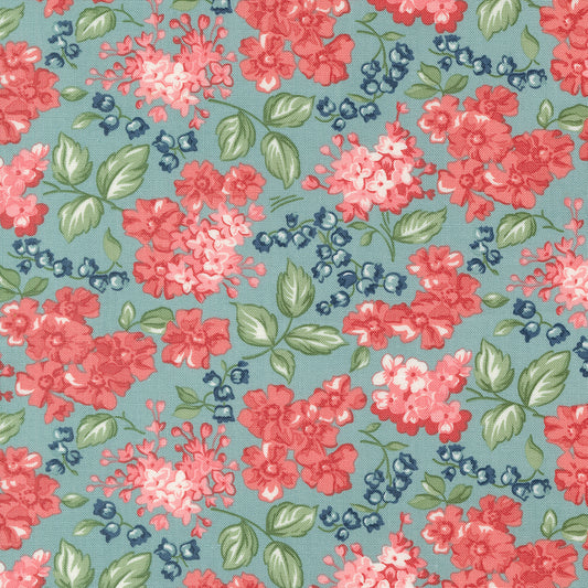Rosemary Cottage Sky Blooms Floral M5531216 by Camille Roskelley for Moda Fabrics (sold in 25cm increments)