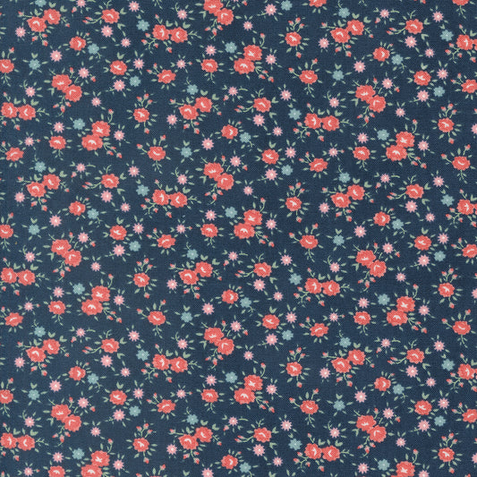 Rosemary Cottage Navy Lovely Ditsy M5531314 by Camille Roskelley for Moda Fabrics (sold in 25cm increments)