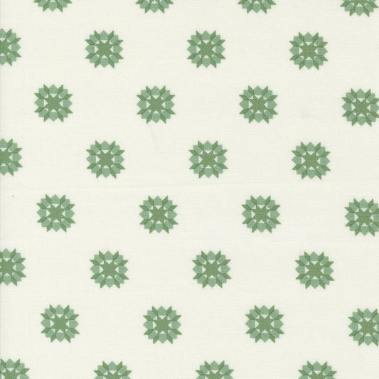 Rosemary Cottage Cream Sage Swoon M553518 by Camille Roskelley for Moda Fabrics (sold in 25cm increments)