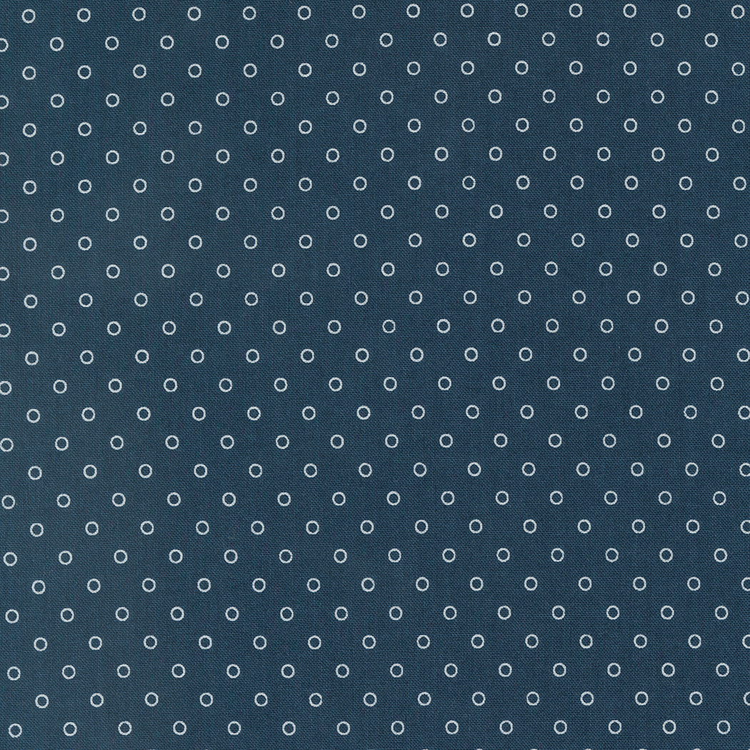 Rosemary Cottage Dot Navy M5531814 by Camille Roskelley for Moda Fabrics (sold in 25cm increments)