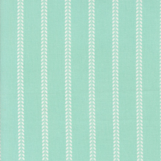 Summertime Beach Towel Stripe Aqua M5532719 by Camille Roskelley for Moda Fabrics (sold in 25cm increments)