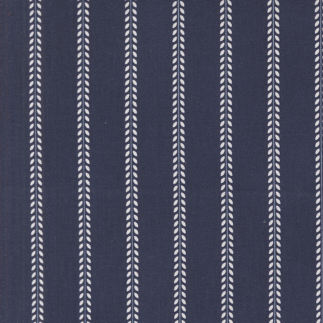 Summertime Beach Towel Stripe Navy M5532720 by Camille Roskelley for Moda Fabrics (sold in 25cm increments)