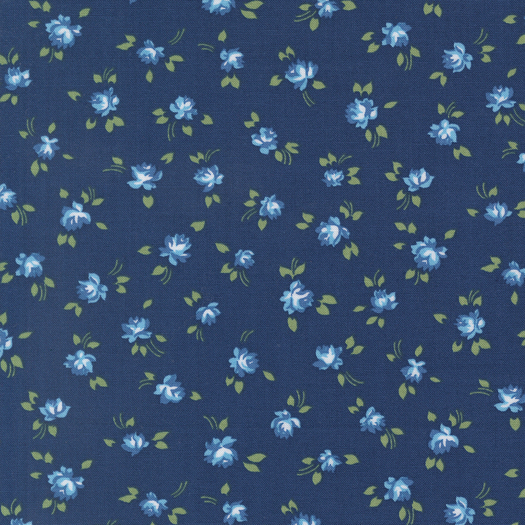Blueprint Grace Small Floral Navy M5533116 by Camille Roskelley for Moda Fabrics (Sold in 25cm increments)