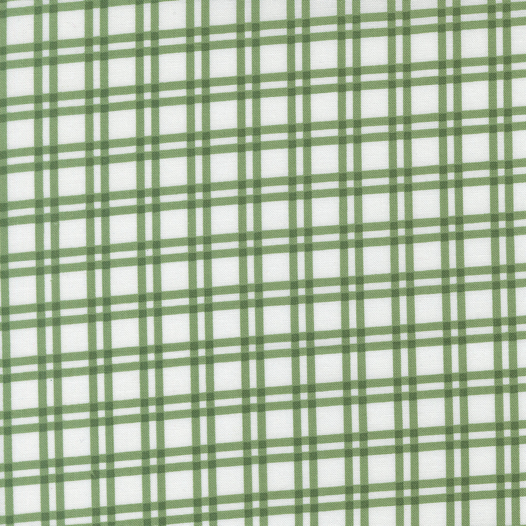 Blueprint Plaid White Grass M5533228 by Camille Roskelley for Moda Fabrics (Sold in 25cm increments)