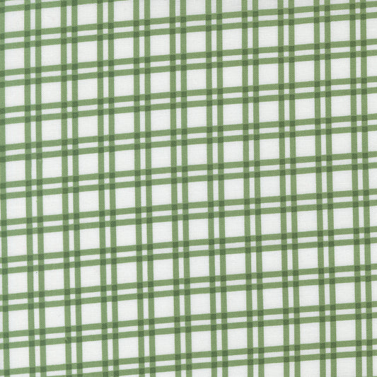 Blueprint Plaid White Grass M5533228 by Camille Roskelley for Moda Fabrics (Sold in 25cm increments)