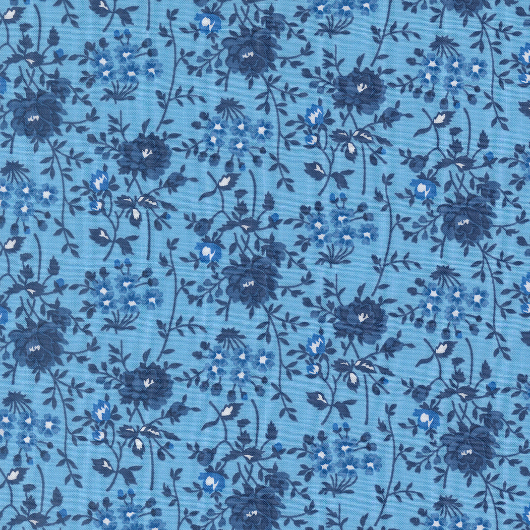 Blueprint Bloomsbury Floral Harbor M5533312 by Camille Roskelley for Moda Fabrics (Sold in 25cm increments)