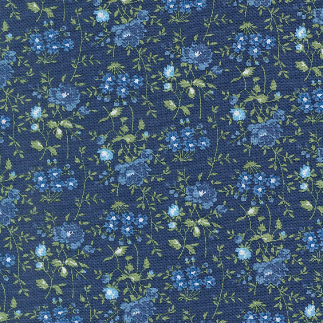 Blueprint Bloomsbury Floral Navy M5533316 by Camille Roskelley for Moda Fabrics (Sold in 25cm increments)