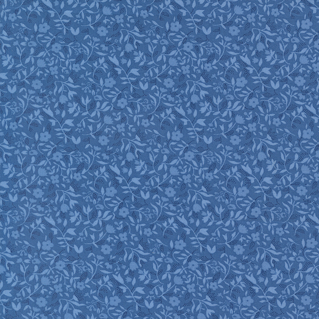 Blueprint Frolic Florals Sea M5533517 by Camille Roskelley for Moda Fabrics (Sold in 25cm increments)