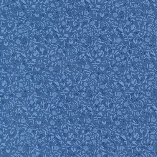 Blueprint Frolic Florals Sea M5533517 by Camille Roskelley for Moda Fabrics (Sold in 25cm increments)