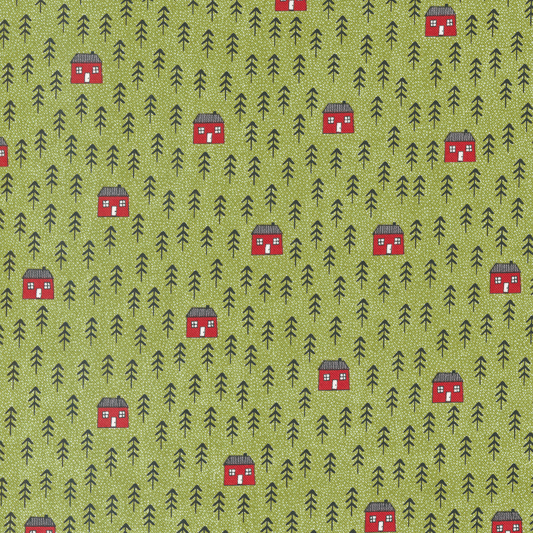 Blizzard Pine Multi Houses M5562123 by Sweetwater for Moda fabrics (sold in 25cm increments)