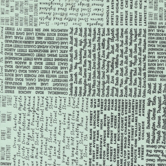 Main Street In The News Text Sky M5564122 by Sweetwater for Moda Fabrics (sold in 25cm increments)