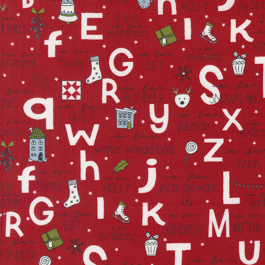 On Dasher A-Z Red M5566022 by Sweetwater for Moda Fabrics (sold in 25cm increments)