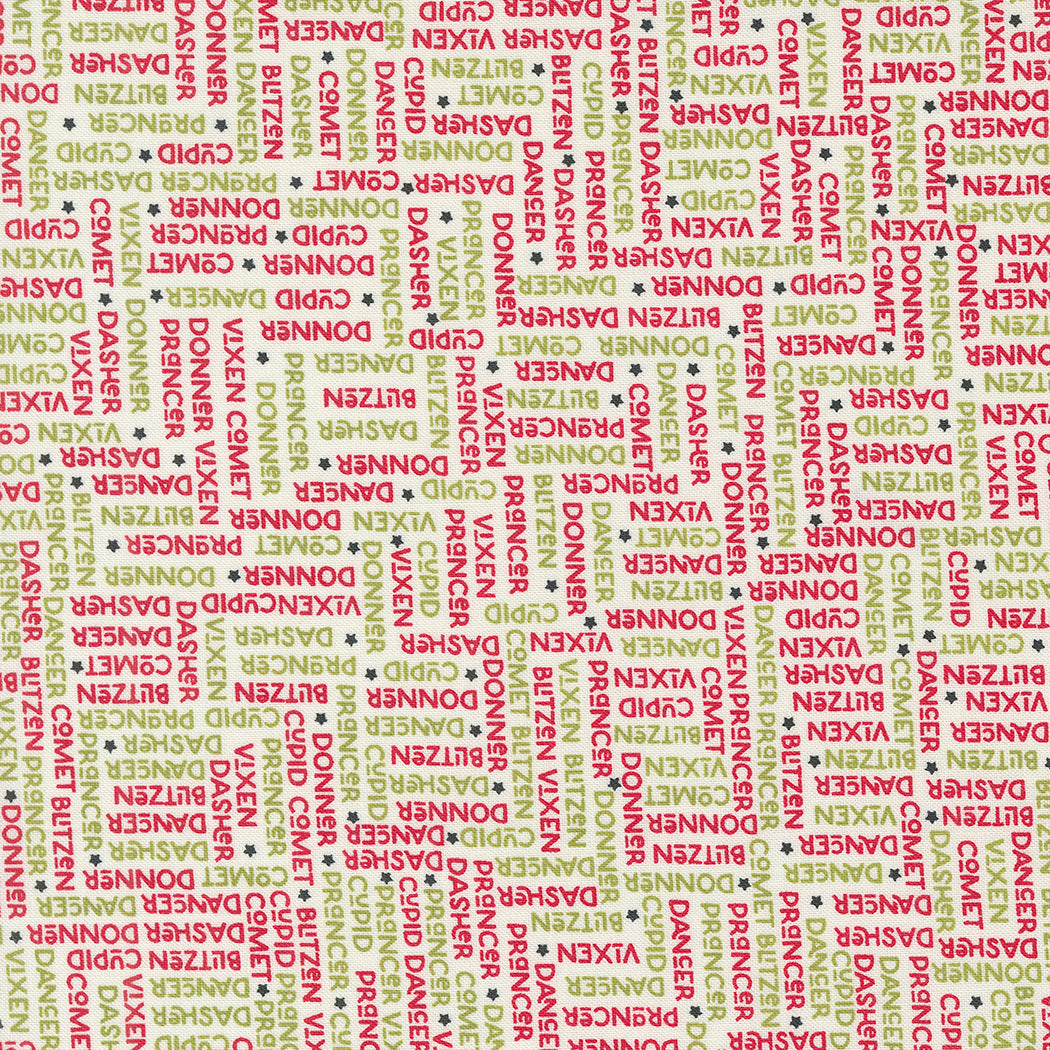 On Dasher The Herd Vanilla M5566311 by Sweetwater for Moda Fabrics (sold in 25cm increments)