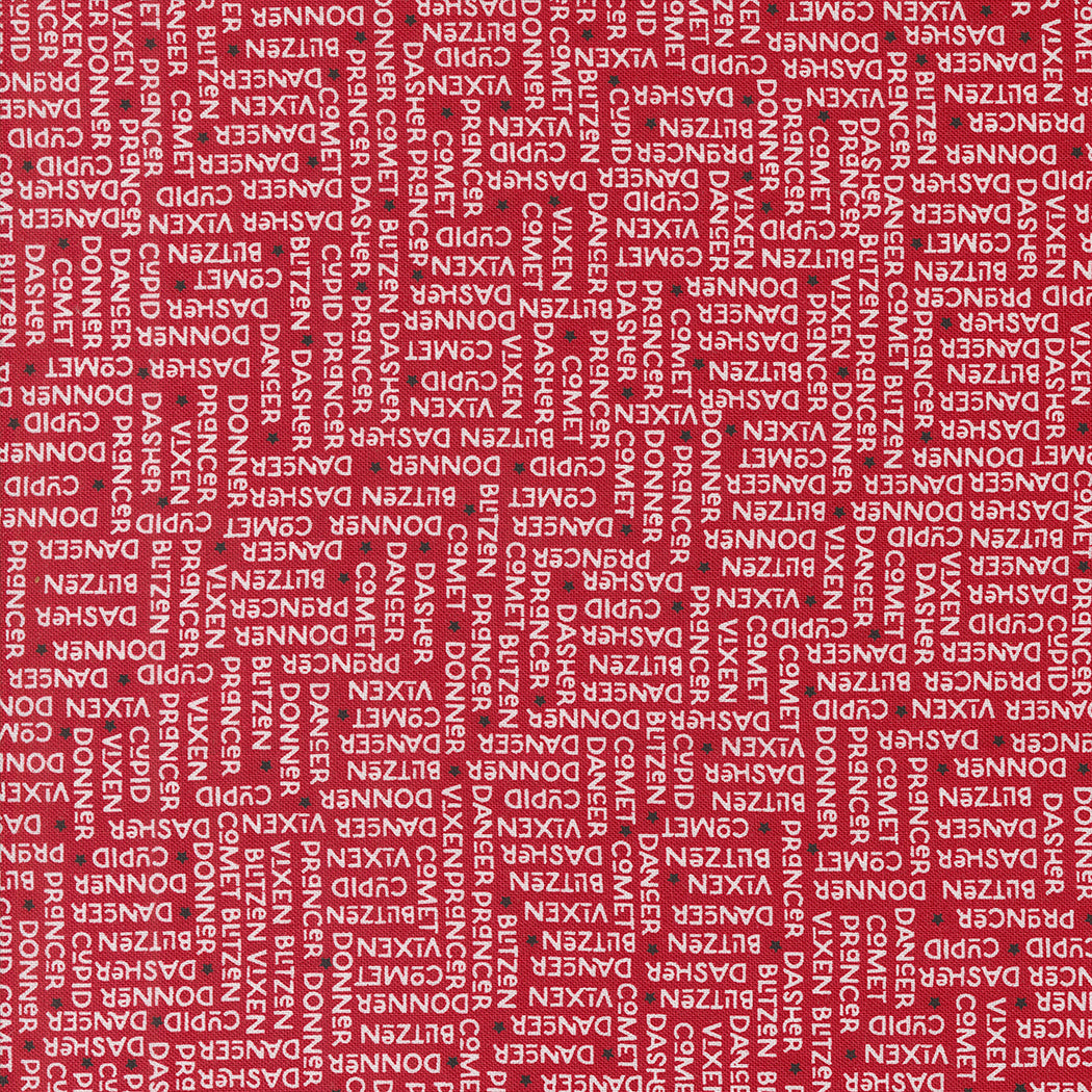 On Dasher The Herd Red M5566312 by Sweetwater for Moda Fabrics (sold in 25cm increments)