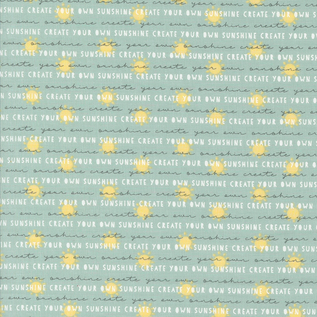 Shine Text Words Sky M5567122 by Sweetwater for Moda Fabrics (sold in 25cm increments)