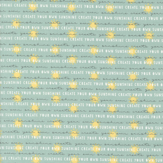 Shine Text Words Sky M5567122 by Sweetwater for Moda Fabrics (sold in 25cm increments)